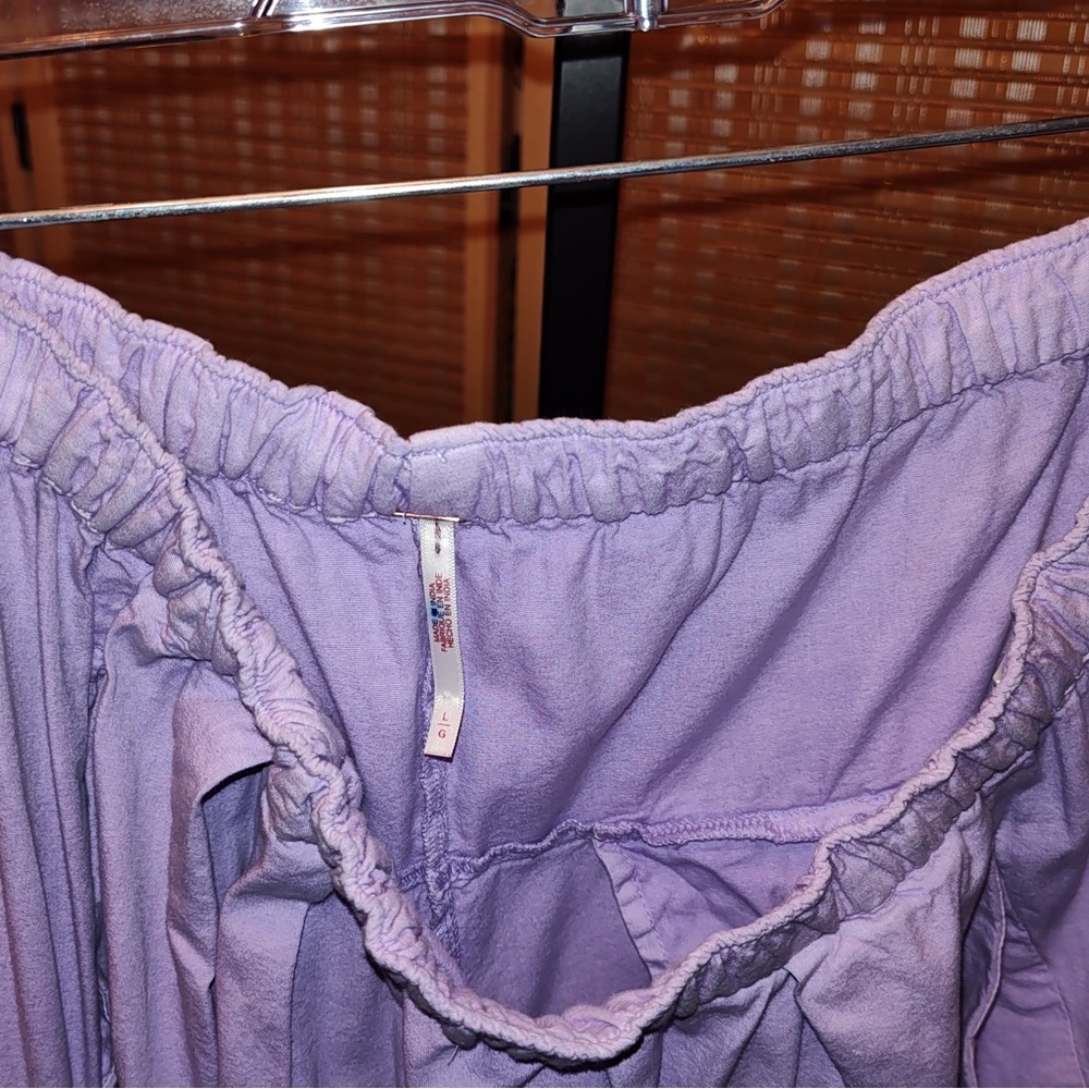 Free People Go The Sky Parachute Pants In Lavender - Picture 8 of 9